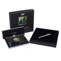 Pre Owned Montblanc Meisterstuck Solitaire Hommage Wolfgang Amadeus Mozart Two-Tone Sterling Silver Diamond Ballpoint Pen