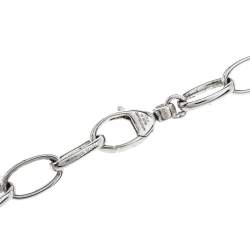 Pre Owned Montblanc Star Mother of Pearl Silver Chain Link Necklace