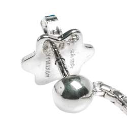 Pre Owned Montblanc Star Mother of Pearl Silver Dangle Earrings