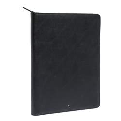 Pre Owned Montblanc Black Leather Sartorial Zip Notepad