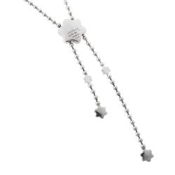 Pre Owned Montblanc Star Sparks Silver Lariat Necklace