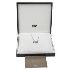 Pre Owned Montblanc Star Signet Silver Station Necklace 