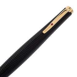 Pre Owned Montblanc Black Guilloché Resin Limited Edition Virginia Woolf Ballpoint Pen