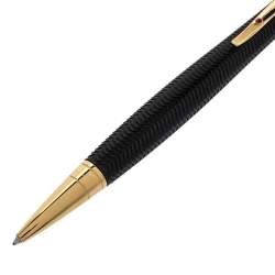 Pre Owned Montblanc Black Guilloché Resin Limited Edition Virginia Woolf Ballpoint Pen