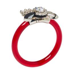 مملوكة مسبقًا سوار ميو ميو فيونكة كريستال بليكسي أحمر 