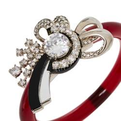 مملوكة مسبقًا سوار ميو ميو فيونكة كريستال بليكسي أحمر 