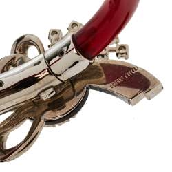 مملوكة مسبقًا سوار ميو ميو فيونكة كريستال بليكسي أحمر 