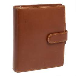 Pre Owned Montblanc Brown Leather Meisterstuck Agenda Organizer
