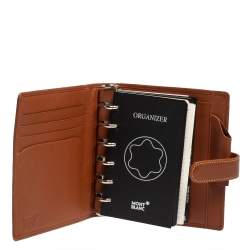 Pre Owned Montblanc Brown Leather Meisterstuck Agenda Organizer