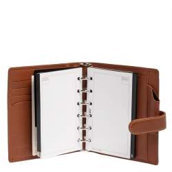 Pre Owned Montblanc Brown Leather Meisterstuck Agenda Organizer
