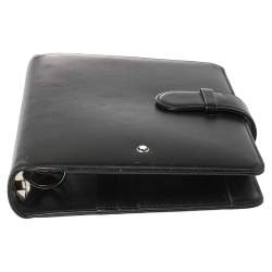 Pre Owned Montblanc Black Leather Medium Meisterstuck Organizer