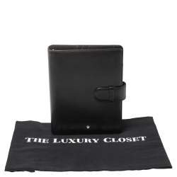 Pre Owned Montblanc Black Leather Medium Meisterstuck Organizer