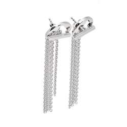 Pre Owned Montblanc Caress of a Star Silver Tassel Earrings