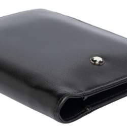 Pre Owned Montblanc Black Leather Meisterstuck Mozart Notepad Holder