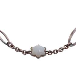 Pre Owned Montblanc Sterling Silver Cabochon Charms Bracelet