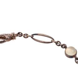Pre Owned Montblanc Sterling Silver Cabochon Charms Bracelet