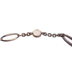 Pre Owned Montblanc Sterling Silver Cabochon Charms Bracelet