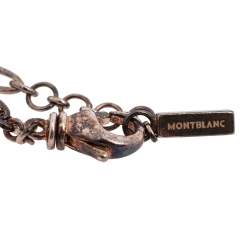 Pre Owned Montblanc Sterling Silver Cabochon Charms Bracelet