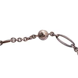 Pre Owned Montblanc Sterling Silver Cabochon Charms Bracelet