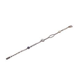 Pre Owned Montblanc Sterling Silver Cabochon Charms Bracelet