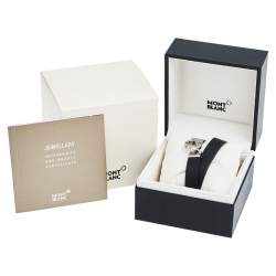 Montblanc Bicolor Leather Steel Snowcap Reversible Toggle Bracelet 58