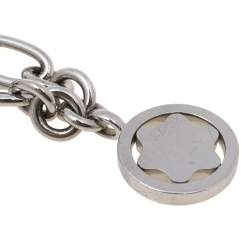 Pre Owned Montblanc Star Signet Mother of Pearl Charm Sterling Silver Bracelet