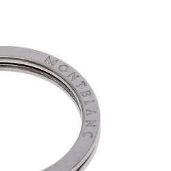 Pre Owned Montblanc Stainless Steel Pink Resin Logo Keychain