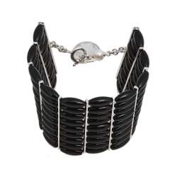Pre Owned Montblanc Homage to Femininity Onyx Multi Stand Bracelet 