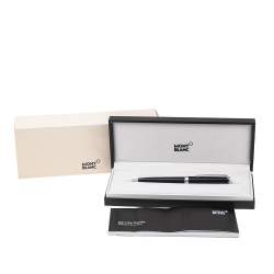 Pre Owned Montblanc Pix Black Resin Platinum Coated Detail Ballpoint Pen