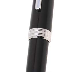 Pre Owned Montblanc Pix Black Resin Platinum Coated Detail Ballpoint Pen