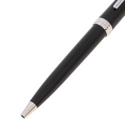 Pre Owned Montblanc Pix Black Resin Platinum Coated Detail Ballpoint Pen