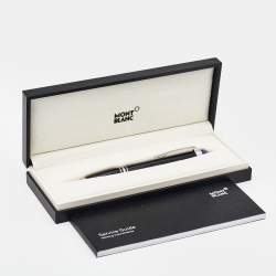 Pre Owned Montblanc StarWalker Black Precious Resin Silver Tone Ballpoint Pen 