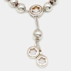 Montblanc Star Collection Blue Quartz Sterling Silver Bead Adjustable Bracelet