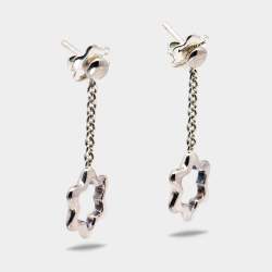 Pre Owned Montblanc Star Sterling Silver Dangle Earrings