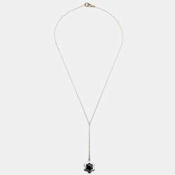 Pre Owned Montblanc Star Onyx Sterling Silver Necklace