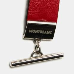 Montblanc Red & Black Reversible Leather Bracelet 