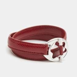 Montblanc Hold Me Tight Leather Sterling Silver Bracelet