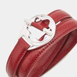 Montblanc Hold Me Tight Leather Sterling Silver Bracelet