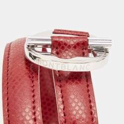 Montblanc Hold Me Tight Leather Sterling Silver Bracelet