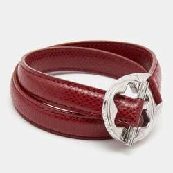 Montblanc Hold Me Tight Leather Sterling Silver Wrap bracelet