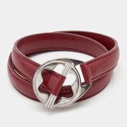 Montblanc Hold Me Tight Leather Sterling Silver Wrap bracelet