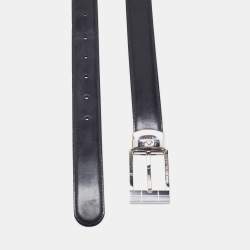 Montblanc Black/Brown Leather Cut to Size Reversible Belt