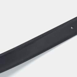 Montblanc Black/Brown Leather Cut to Size Reversible Belt