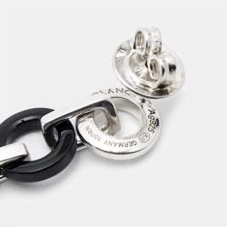 Montblanc Star Onyx Sterling Silver Dangle Earrings
