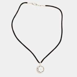 Montblanc Star Diamond Sterling Silver Cord Necklace