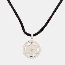 Montblanc Star Diamond Sterling Silver Cord Necklace