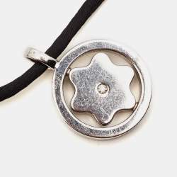 Montblanc Star Diamond Sterling Silver Cord Necklace