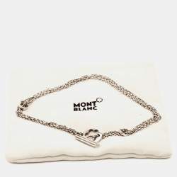 Montblanc Caress of a Star Silver Chain Link Toggle Necklace
