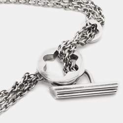 Montblanc Caress of a Star Silver Chain Link Toggle Necklace