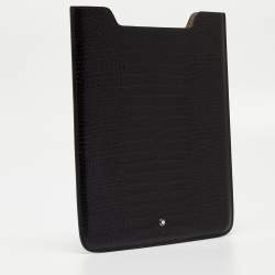  Montblanc Brown Croc Embossed Leather Meisterstuck Tablet Case 